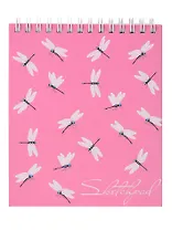 Альбом для эскизов, Скетчпад Феникс+ 60л., А6 Стрекозы обложка 7БЦ под матовой пленкой,на спирал