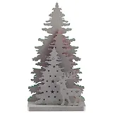 Ёлочка серебряная с оленем, 18 см