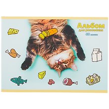 Альбом для рисования «Мечты кота» Listoff А4, 40 листов, скрепка