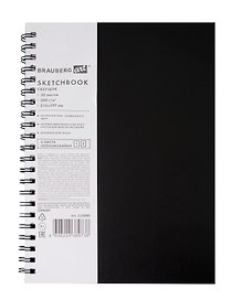 Скетчбук 210*297 30л "ART CLASSIC" черный, 200г/м2, белая бумага, гребень, тв. обложка