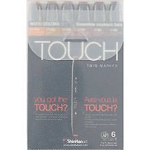 Набор маркеров «Touch Twin» древесные тона, 6 штук, ShinhanArt