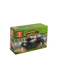 Конструктор пластмас. Экспедиция Трехколесный мотоцикл (M38-B0316) (39дет.) (Sluban) (6+) (коробка)