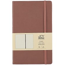 Книга для записей А5 96л тчк. "Joy Book. Горячий шоколад" иск.кожа, тв.переплет, ляссе, резинка, инд.уп.