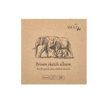 Скетчбук 9*9см 32л "SMLT Art Authenticbaby Brown", 135г/м2, перераб.двухсл.бумага, 7БЦ