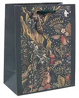 Пакет А5 23*18*10 "В лесу" НГ, бум.мат.ламинат