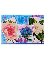 Альбом для рисования BG, Art flowers, А4, 40 листов, на скрепке, в ассортименте