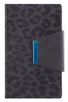 Ежедневник недат. А5 160л "Винченцо" серый, кожзам, тв.переплет, металл.шильд, блинт.тиснение, офсет, справ.мат-лы, закругл.углы, ляссе, инд.уп