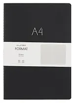 Книга для записей А4 60л "Format. No 1" иск.кожа, интеграл.переплет, тиснение фольгой