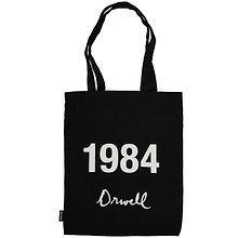 Сумка-шоппер 1984 (Дж. Оруэлл) черная, текстиль 40см.*32см.