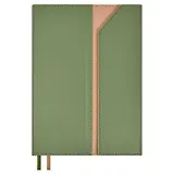 Ежедневник недат. А5 160л "Каветти" оливковый, кожзам, тв.переплет, блинтовое тиснение, магнит.клапан, офсет, ляссе