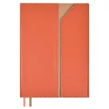 Ежедневник недат. А5 160л "Каветти" коралловый, кожзам, тв.переплет, блинтовое тиснение, магнит.клапан, офсет, ляссе