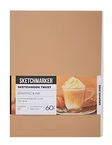Скетчбук А5 60 л "Sketchmarker" Graphic&Ink белый, 140г/м2, кремовая бумага + 40 л бежевый, 200г/м2, белый офсет, мягк. обл.
