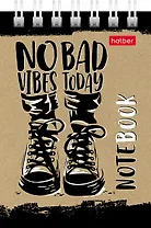 Блокнот А7 40л кл. "Today vibes" мел.картон, гребень, ассорти