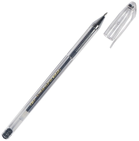 Ручка гелевая 0.5мм, черная, Crown