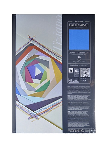 Бумага для пастели А4 "Tiziano" 160г/м2 №18 голубой, Fabriano