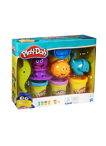 Игровой набор Play-Doh Подводный мир (B1378) (пластилин/3 банки+5 игрушек) (3+) (коробка)