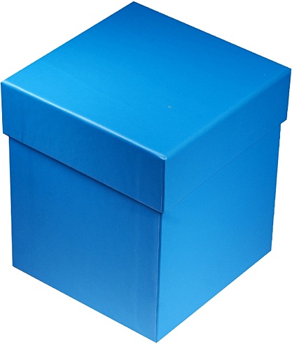 Коробка подарочная "Неон голубая" 10*10*11см