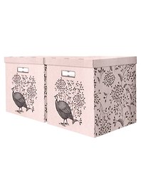 Короб XL "Botanica" 32*31*35см, кашированный трехслойный гофро картон. Набор 2 шт.