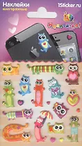 Набор для творчества, ЛИПЛЯНДИЯ, Наклейки многоразовые, Кошки радужные 6909/16909