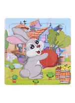 Развивающая рамка Зайка, дерево