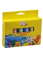 Мелки цветные толстые "Рисовашка", 6 цветов