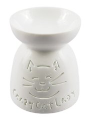 Аромалампа Crazy Cat (белая) (керамика) (9х8) (12-07836-C9)
