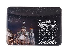 Чехол для карточек горизонтальный СПб Один город- одна любовь (Храм Спаса на Крови) (ДКГ2024-154)