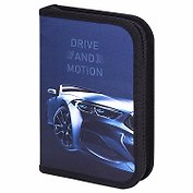 Пенал 1отд. "Sport car" с наполнением, 21*14см,1 отк. планка, 24 предмета.
