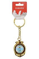 Брелок-якорь золотой Стелла Ладья,Герб (металл) (Самара) (121G18K-55-1-55-3)