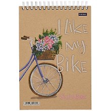 Скетчбук А5 32л "My bike" крафт бумага 170г/м2, тв.подложка, гребень