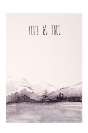 Открытка одинарная "let's be free"