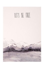 Открытка одинарная "let's be free"