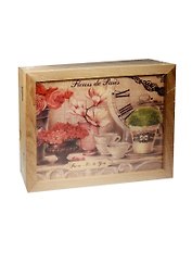 Сувенир, Ключница из дуба Giftnhome Парижские цветы 20*25см Kbox-Fleurs