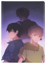 Обложка для паспорта Аниме Синтонимы Два друга (цветн) (Медина Мирай) (ПВХ бокс) (ОП2022-383)