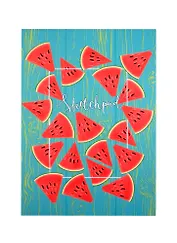 Скетчбук А4 40л "Арбузный фреш" белый офсет, 100г/м2, склейка