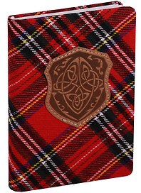 Ежедневник недатированный «Scotland» А6, красный, 96 листов, экокожа, InFolio