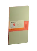 Записная книжка А6+ 56л лин. "Chapter" Slim светло-зеленая, Moleskine