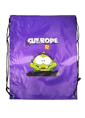 Мешок для сменной обуви "Cut the Rope" фиолетовый, 210d, полиэстер, Cut the Rope