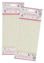 Набор страз полужемчужины на подвесе с напылением (150 шт.) (8 мм) молочные (упаковка)  2ШТ