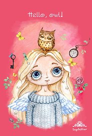 Блокнот Ангел. Hello, owl (Инга Пальцер)