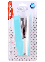Степлер №24/6 20 листов, "Silk Touch", пластик, мятный