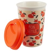 Стакан керамический Fox style (Лисы) (ПВХ бокс) - 1