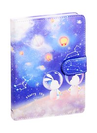 Книга для записей «Зайчик в космосе Starry Sky», А5, 128 листов, с магнитной застежкой