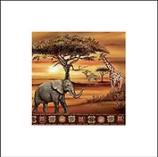 Салфетки для декупажа Бамбук/Сафари (044) (2 шт) (33х33см) (упаковка)
