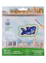 Набор для объемного творчества "Гранни Wood" Алмазная мозаика Подвеска Акула (Wp0421) (87х55) (упаковка)