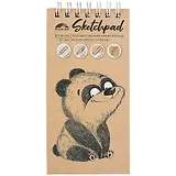 Скетчбук 105*210 80л "Мишка" крафт. бумага, 80г/м2, спираль