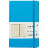 Книга для записей А5 96л лин. "JOY BOOK. Лазурно-голубой" 7БЦ, иск.кожа, тонир.форзац, тонир.блок 70гр/м2, скругл.углы