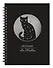 Скетчбук А5 20л "Лунный кот" 200 г/м2, евроспираль, тонир.картон, тиснение фольгой "Серебро" - 0
