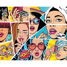 Картина-раскраска по номерам «Wow. Comics», 40 х 50 см, на холсте, Три совы