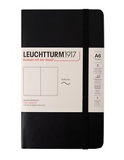 Записная книжка A6, 61 лист, нелинованная "Classic", мягкая обложка, черный, Leuchtturm1917